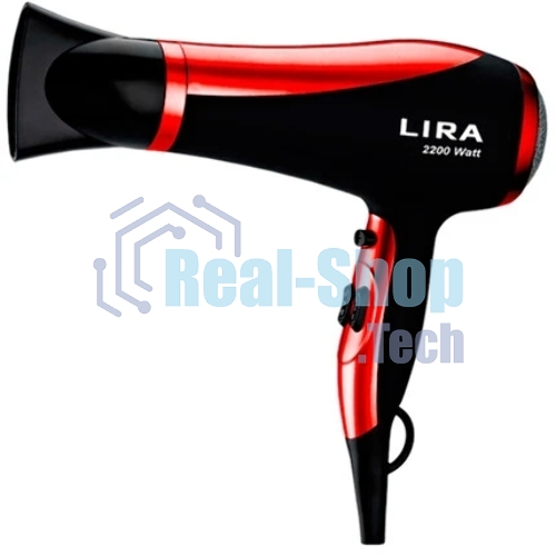 Фен LIRA LR 0704 черный/красный, 2200 Вт