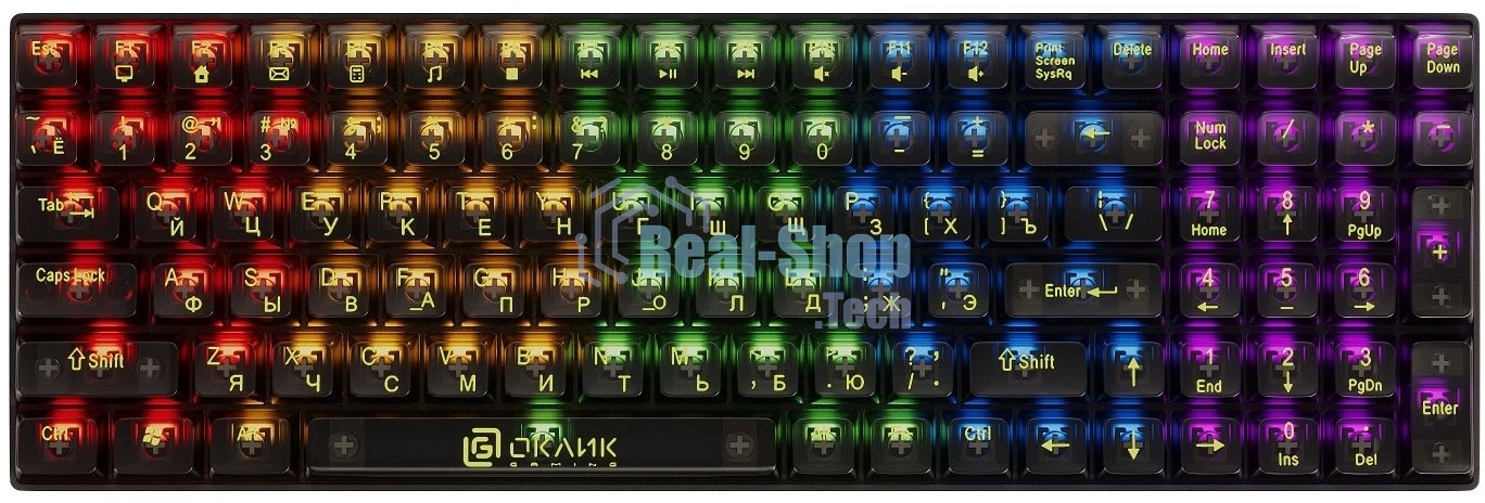 Клавиатура Oklick 915GK проводная, USB Type-A, чёрный