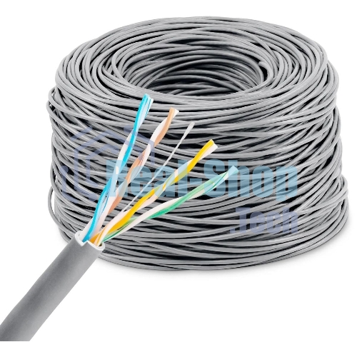 Кабель сетевой KingPrice KP-utp-c5e-0.5мм-CU-305m UTP 4 пары cat.5E solid 0.50мм Cu 305м серый