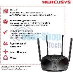 Роутер Mercusys MR70X AX1800 Dual-Band WiFi 6 Router, 574 Mbps at 2.4 GHz + 1201 Mbps at 5 GHz,4× Fixed External Antennas, 3× Gigabit LAN Ports, 1× Gigabit WAN Port, 1024-QAM, OFDMA, Router/Access Point Mode, MU-MIMO, WPA3, TWT, BSS Color