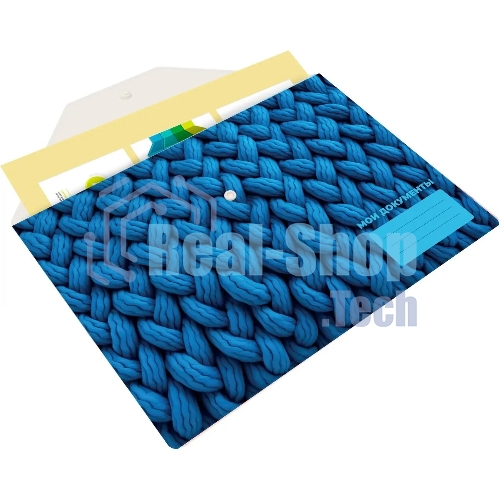 Конверт на кнопке Silwerhof FABRIC A4 пластик 0.25мм