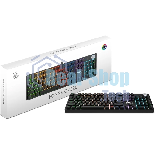 Клавиатура MSI Forge GK320 проводная, USB Type-A, чёрный