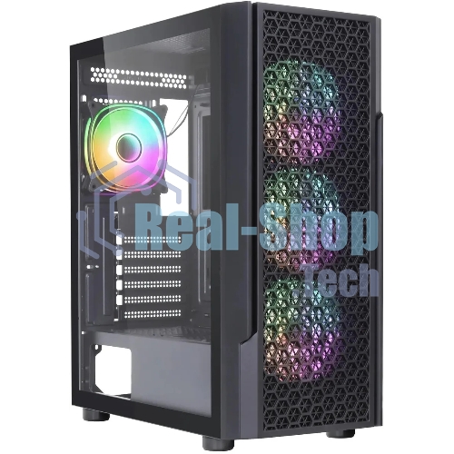 Компьютерный корпус Accord 3312 черный без БП ATX 2xUSB2.0 1xUSB3.0 audio bott PSU