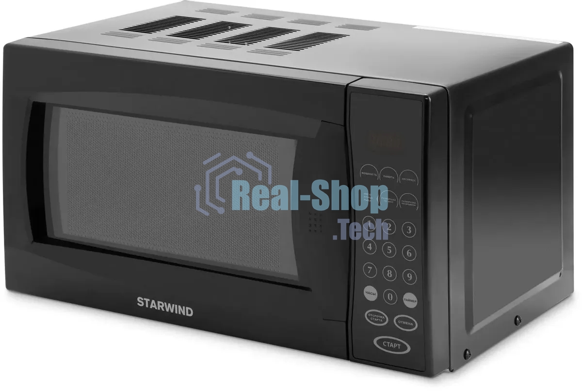 Микроволновая печь Starwind SMW5020 черный, 20 л, 700 Вт, переключатели - сенсор