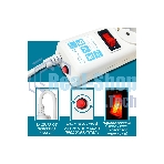 Фильтр-удлинитель, PC 0,5 м 5 р, бел. 10А, SPG-B-0,5M-WHITE