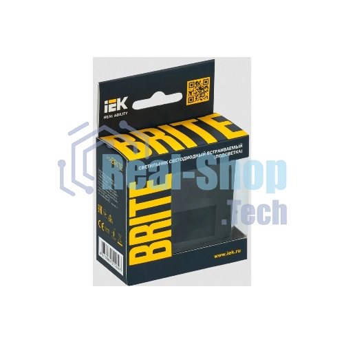 Подсветка светодиодная встраиваемая IEK BRITE ПЛ20-БрЧ (BR-FL20-K02) черный