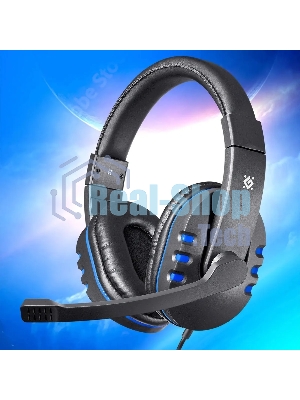Гарнитура Defender Warhead G-160 чёрный/синий, проводная