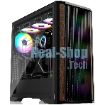 Компьютерный корпус без блока питания Case Raijintek AGOS MAX-MS4, Midi-Tower, TG, 4x140мм ARGB, 2xUSB 3.0 + 1xUSB Type-C, E-ATX, ATX, mATX, mITX черный
