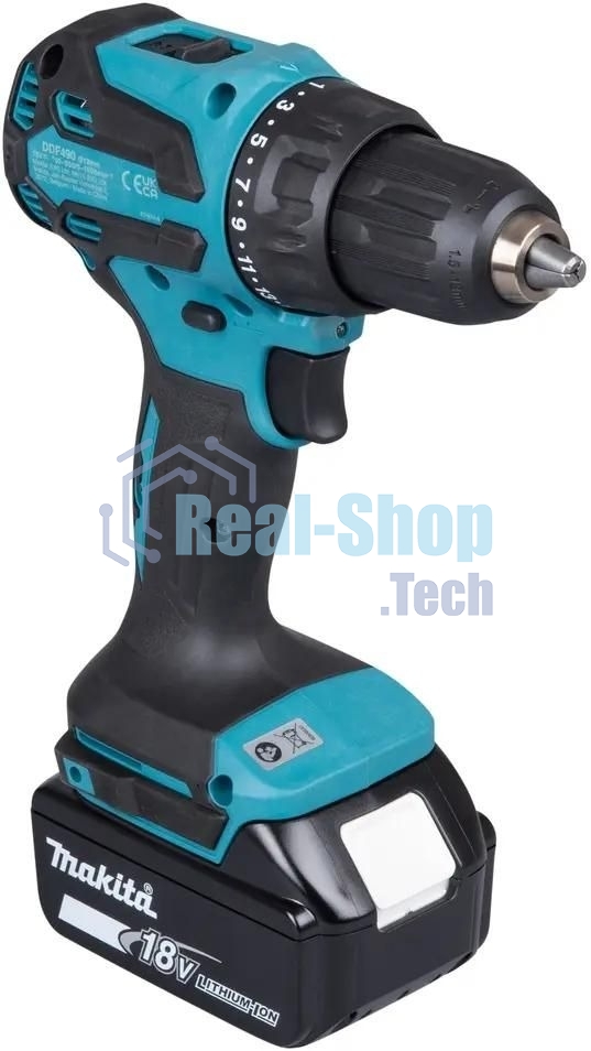 Дрель-шуруповерт Makita DDF490SFJ 12, 18 В, 3 Ач, 50 Нм, бесщеточный
