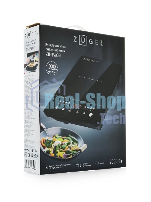 Плита настольная электрическая ZUGEL ZIHF60B чёрный, 2 кВт, индукция, конфорки - 1, стеклокерамика, сенсор