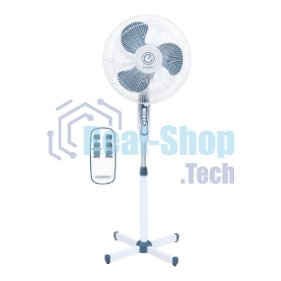 Вентилятор Energy EN-1635R белый/голубой, напольный, 40 Вт, 3 скорости, 40 см, с пультом ДУ