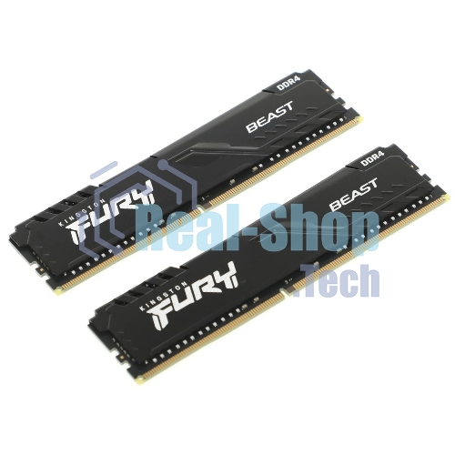 Оперативная память Kingston Fury Beast, DDR4, 64GB (2x32GB), 3200MHz, CL16, DIMM, черный
