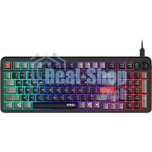 Клавиатура MSI GK110 черный/серый USB for gamer LED (S11-04RU258-HH9)