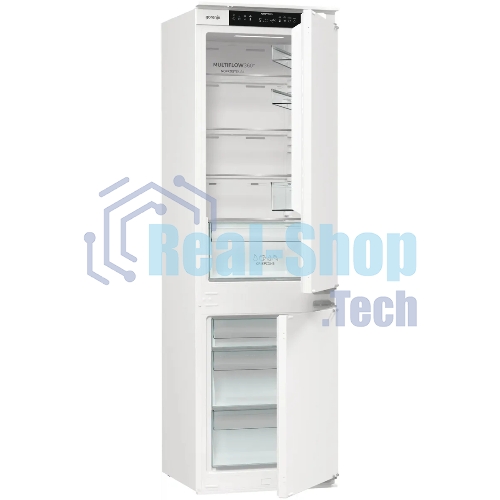 Встраиваемый холодильник Gorenje NRKI517141 белый двухкамерный 175/68 л морозилка снизу, No Frost