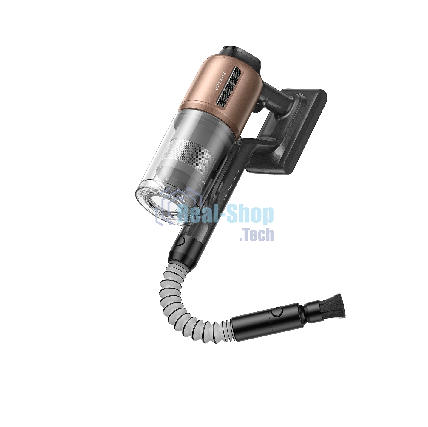 Пылесос вертикальный Dreame Cordless Vacuum Cleaner Z20AquaCycle Station черный/золотистый, питание от аккумулятора, 250 Вт, уборка влажная/сухая, пылесборник 0.6 л