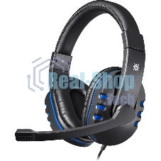 Гарнитура Defender Warhead G-160 чёрный/синий, проводная