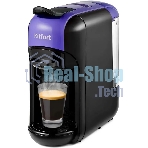 Кофемашина Kitfort КТ-7105-1 1450Вт черный/фиолетовый