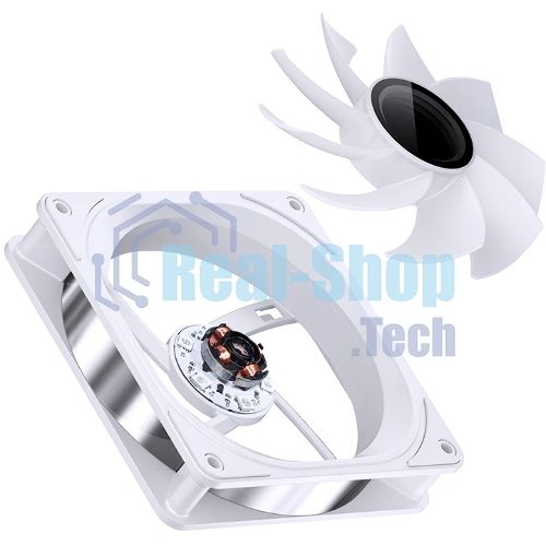 Вентилятор для корпуса JONSBO FR-606WR Reverse (120x120x25мм, 4-pin PWM, ARGb, 35.99CFM, 26.5dBA, 1500RPM, белый)