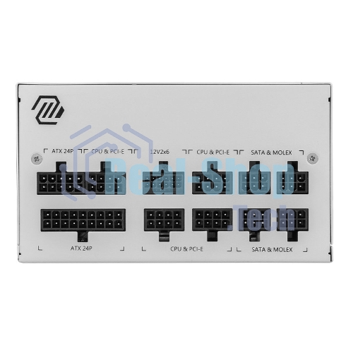 Блок питания MSI MAG A850GL PCIE5 WHITE, 850W, 80 PLUS Gold, полностью модульный, ATX 3.0, PCIE5, RTL белый