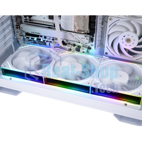 Кулер для корпуса Thermalright TL-M12QRW Reverse (124x120x25mm, 4-pin PWM, ARGB, 47.6CFM, 23.2dBA, 1500RPM, White)