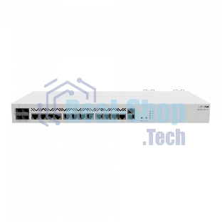 Маршрутизатор Mikrotik CCR2116-12G-4S+ Cloud Core Router 2116-12G-4S+ with Amazon Annapurna Labs Alpine v3 AL73400 CPU (16-cores, 2GHz per core), 16Gb RAM, 4xSFP+ cage, 13xGbit LAN, M.2 PCIe slot, RouterOS L6, 1U rackmount case, Dual PSU