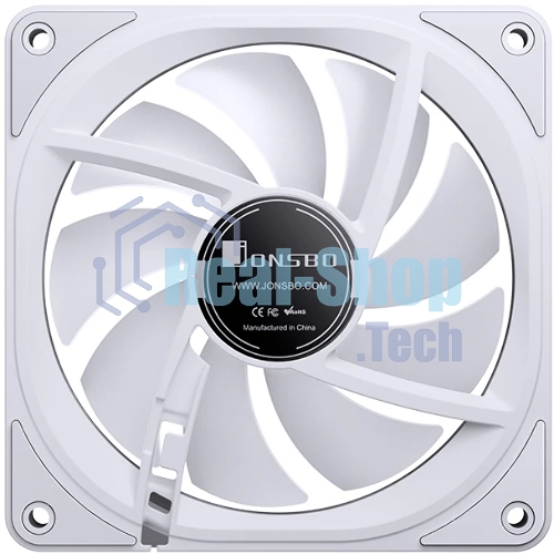 Вентилятор для корпуса JONSBO FR-606WR Reverse (120x120x25мм, 4-pin PWM, ARGb, 35.99CFM, 26.5dBA, 1500RPM, белый)