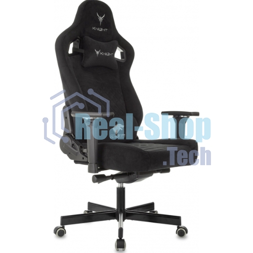Кресло игровое Knight Hunter черный, Alfa Black крестов. металл