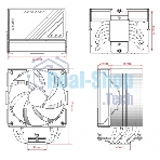 Кулер для процессора ID-COOLING FROZN A610 черный 120мм алюминий/медь 2000rpm 30db 4-pin 250W 155мм