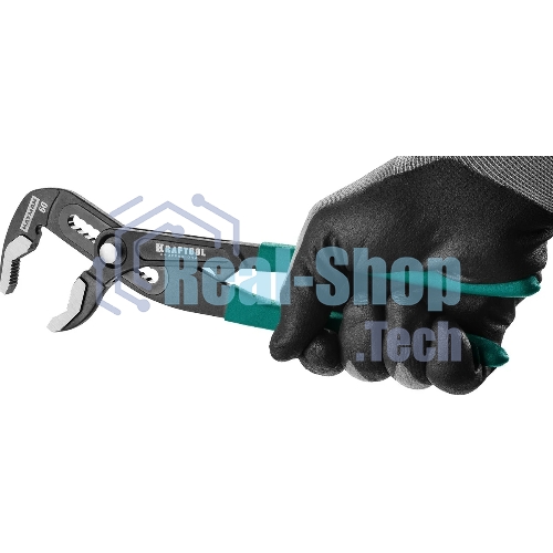 Клещи переставные KRAFTOOL 22353-25 Bulldog Cr-V, max захват 60мм, губки 6мм, 250мм