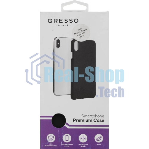 Чехол (клип-кейс) Gresso Meridian, для Xiaomi Redmi Note 10T, черный gr17mrn1114