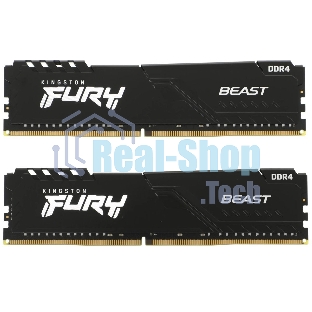Оперативная память Kingston Fury Beast, DDR4, 64GB (2x32GB), 3200MHz, CL16, DIMM, черный