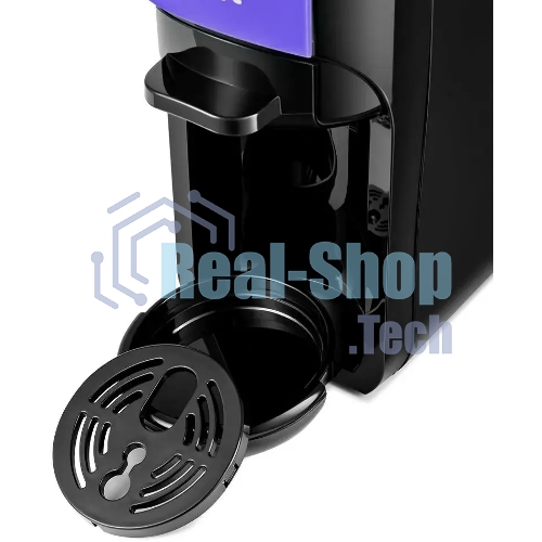 Кофемашина Kitfort КТ-7105-1 1450Вт черный/фиолетовый