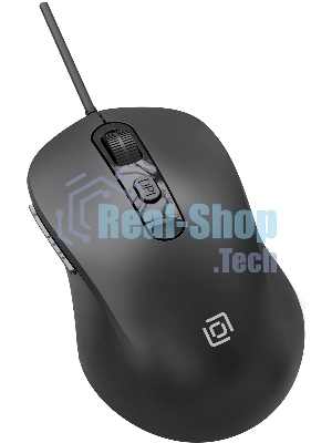 Мышь проводная Oklick 211M черный, 2400 dpi, USB, кнопки - 6