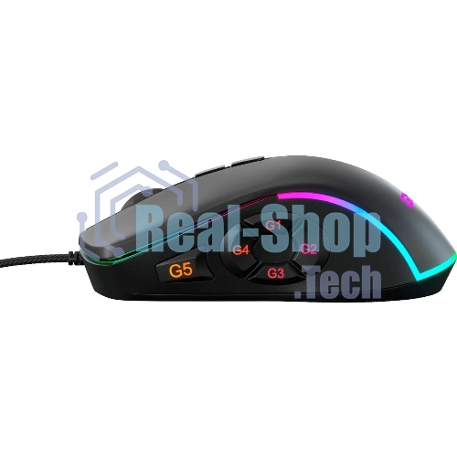 Мышь проводная GMNG XM003 черный, 32000 dpi, USB, кнопки - 10