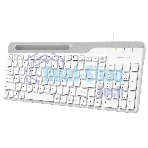 Клавиатура проводная A4Tech Fstyler FK25, USB, белый/серый