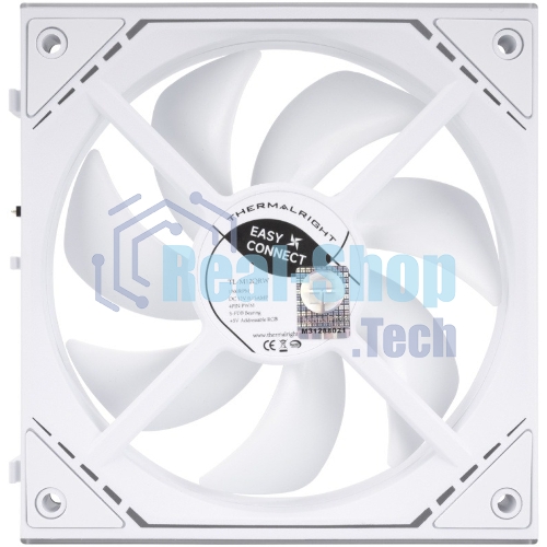 Кулер для корпуса Thermalright TL-M12QRW Reverse (124x120x25mm, 4-pin PWM, ARGB, 47.6CFM, 23.2dBA, 1500RPM, White)