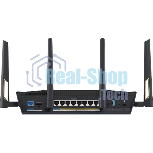 Маршрутизатор ASUS RT-BE88U, черный/желтый, 90IG08V0-MO3N0V