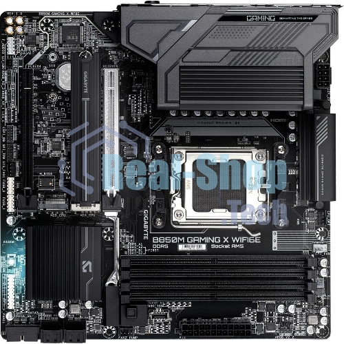 Материнская плата Gigabyte B850M GAMING X WIFI6E/WF6E, Socket AM5, AMD B850, 4xDDR5, 4xSATA, 2xM.2, 1xPCI-E 5.0 x16, 1xPCI-E 3.0 x4, 1xHDMI, 2xDP, 1x 2.5Gb LAN, 1xUSB-C 3.2 Gen 2, 1xUSB-A 3.2 Gen 2, 2xUSB-A 3.2 Gen 1, 4xUSB-A 2.0, 3x3.5 мм, 7.1, Micro-ATX