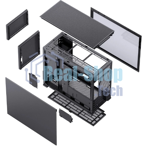 Корпус без блока питания JONSBO D31 MESH Black MATX без БП, боковая панель из закаленного стекла, mini-ITX, micro-ATX, черный