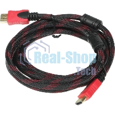 Кабель соединительный аудио-видео Premier 5-813R HDMI (m)/HDMI (m) 3м. феррит.кольца черный/красный (5-813R 3.0)