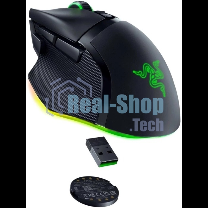 Мышь беспроводная/проводная Razer Basilisk V3 Pro 35K черный, 35000 dpi, радиоканал, Bluetooth, USB, кнопки - 11