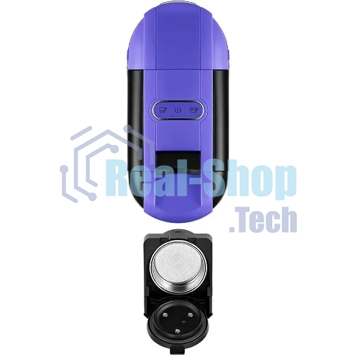 Кофемашина Kitfort КТ-7105-1 1450Вт черный/фиолетовый