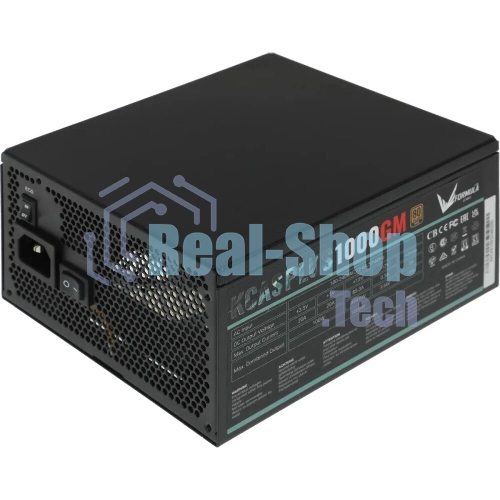 Блок питания Aerocool/Formula 1000W Retail KCAS PLUS 1000GM, 80 PLUS Gold, ATX v2.4, модульный, fan 14cm, 6x PCI-E [6+2-Pin], 10x SATA, 6x MOLEX