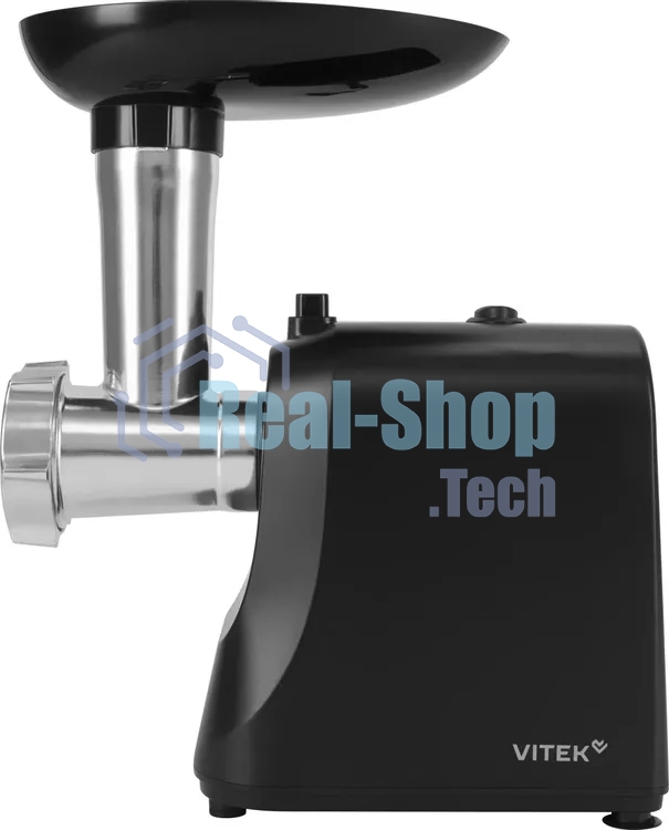 Мясорубка электрическая Vitek VT-MG3600 черный, 1800 Вт, 1.6 кг/мин, реверс, защита от перегрузки, насадки - 4