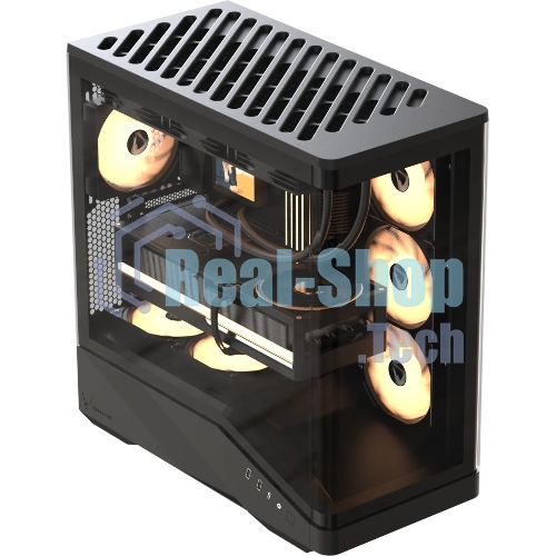 Компьютерный корпус Formula V Line Crystal U9 PA Black, ATX, TYPE-C*1, USB3.0*2, Curved Glass, SIDE 3x PERFORMANCE ARGB, REAR 1x PERFORMANCE ARGB