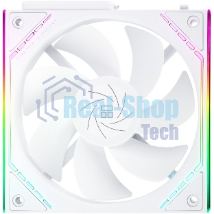 Кулер для корпуса Thermalright TL-M12QRW Reverse (124x120x25mm, 4-pin PWM, ARGB, 47.6CFM, 23.2dBA, 1500RPM, White)