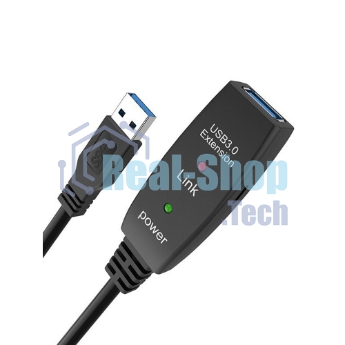 Кабель-адаптер USB3.0-repeater, удлинительный активный Am-->Af 15м QUST/qust
