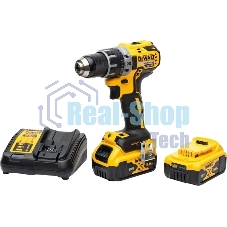 Дрель-шуруповерт DeWalt DCD791P2, 18 В, 5 Ач, 70 Нм, бесщеточный