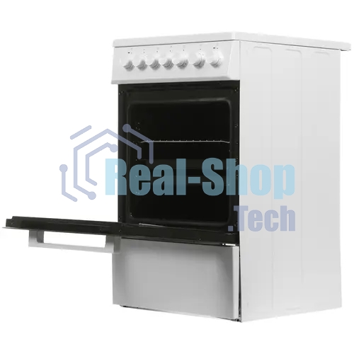 Плита электрическая Beko FSE57110GW белый, конфорок 4 шт, духовка 55 л, гриль, 50 см x 85 см x 60 см