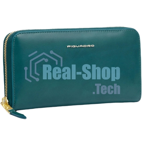 Кошелек женский Piquadro Blue Square PD1515B2R/OT3 синий петроль натур.кожа